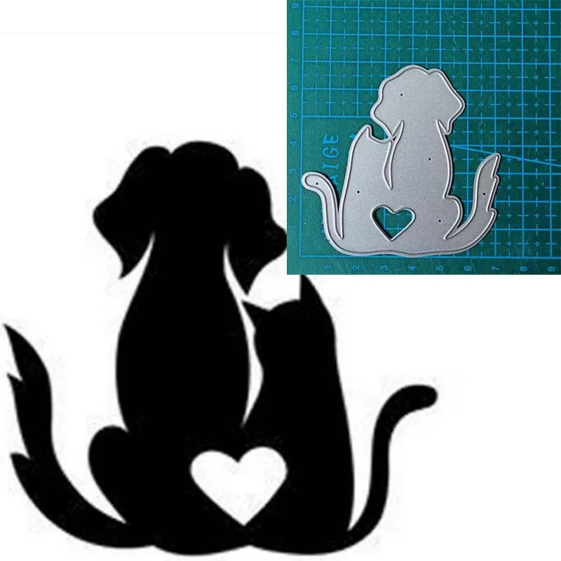 Металлические штампы форма животные Собаки Скрапбукинг Украшение бумажная