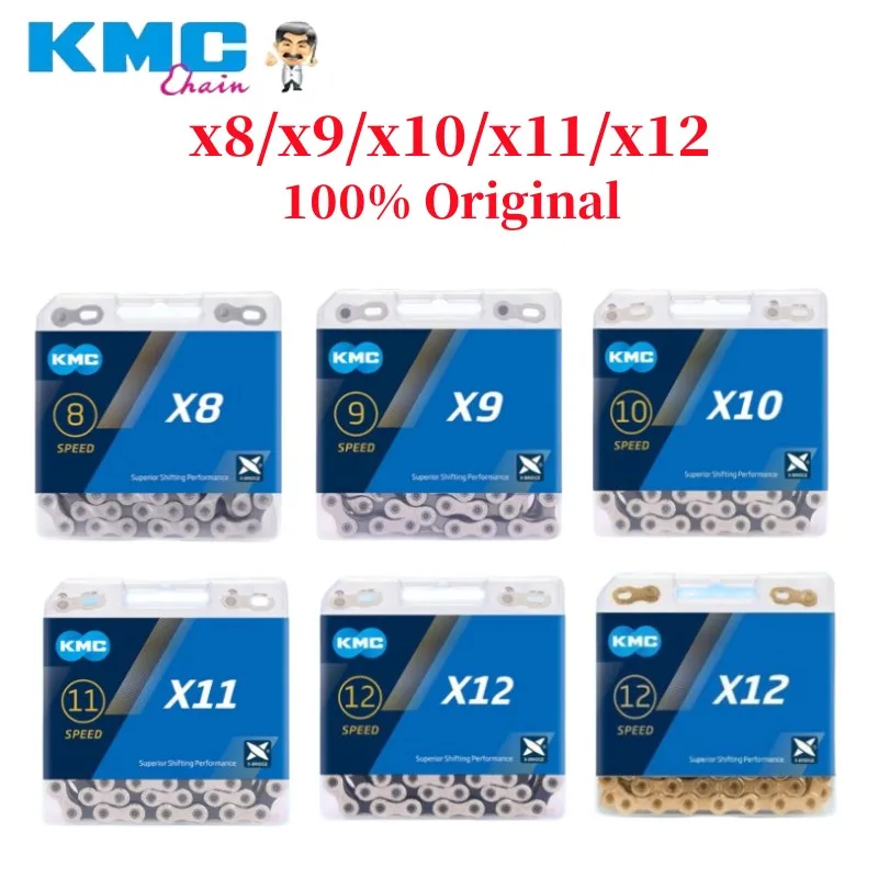 

KMC X8 X9 X10 X11 X12 Bike Chain 8s 9s 10s 11s 12s MTB/Road Bicycle Chain X9SL X10SL X11SL Chain with Quick-Link for SRAM Parts