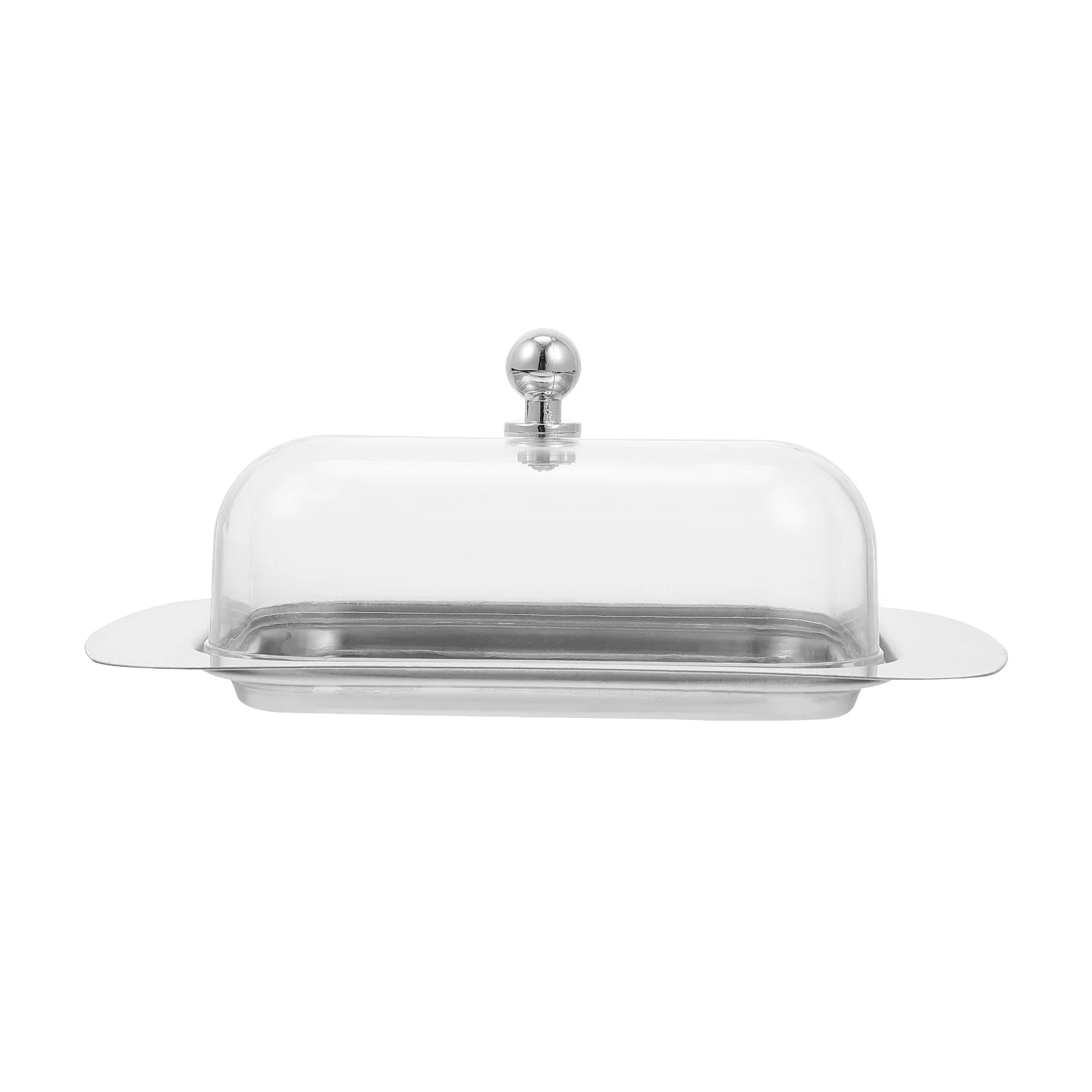 

Butter Storage Tray Butter Fresh Keeping Plate Stainless Steel Cheese Plate with Lid for Kitchen