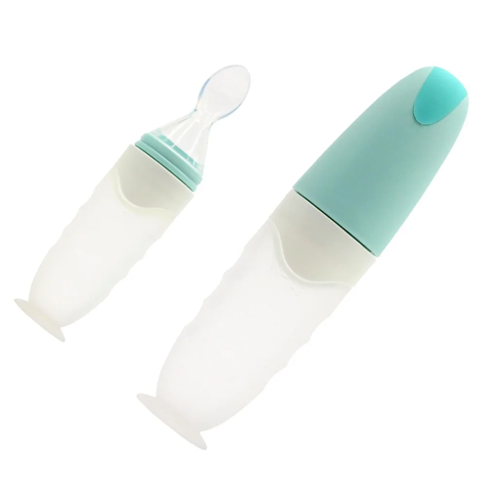 

Rice Paste Spoon Infant Feeder Squeeze Feeding Baby Feeding Bottles Silica Gel Bottle