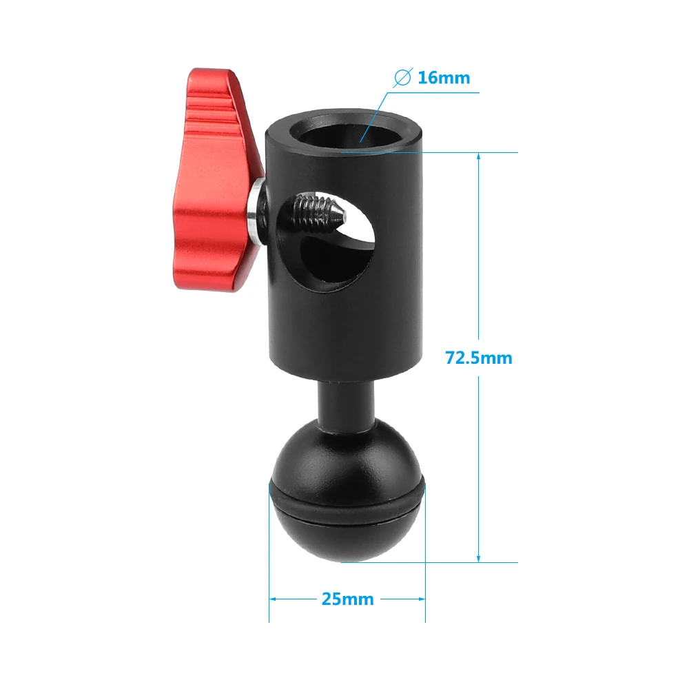 

Kayulin адаптер для головки осветительной стойки с черной мини-шаровой головкой для фотостудии