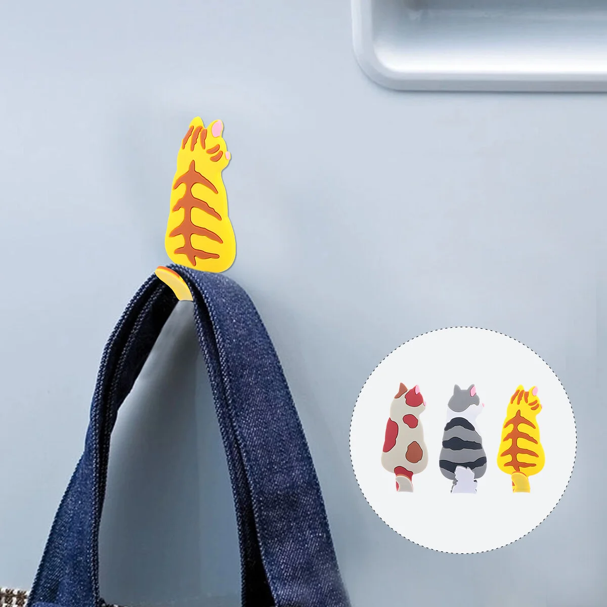 

3Pcs Refrigerator Magnet Hooks, Cartoon Animals Refrigerator Sticker Hooks Adjustable Tail Hook Home Decor