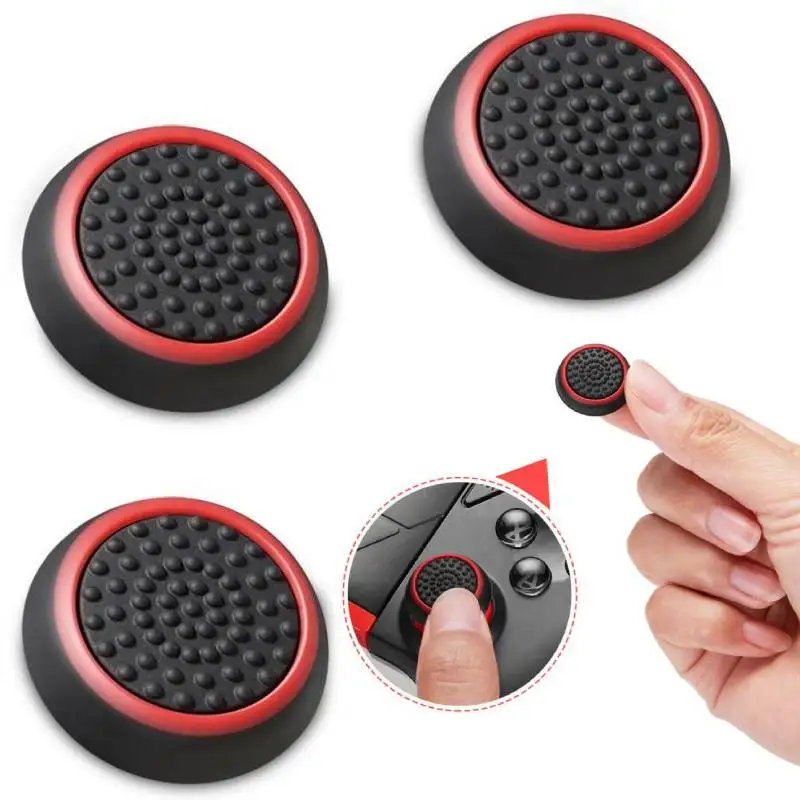 4PCS Non-slip Set Silicone Thumb Stick Grip Caps Analog Joystick Thumbstick for PS3 PS4 PS5 Xbox 360 Xbox One Game Controller