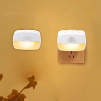 led night light european plug inaaa battery type with motion sensor suitable for cabinet corridor room decoration baby room