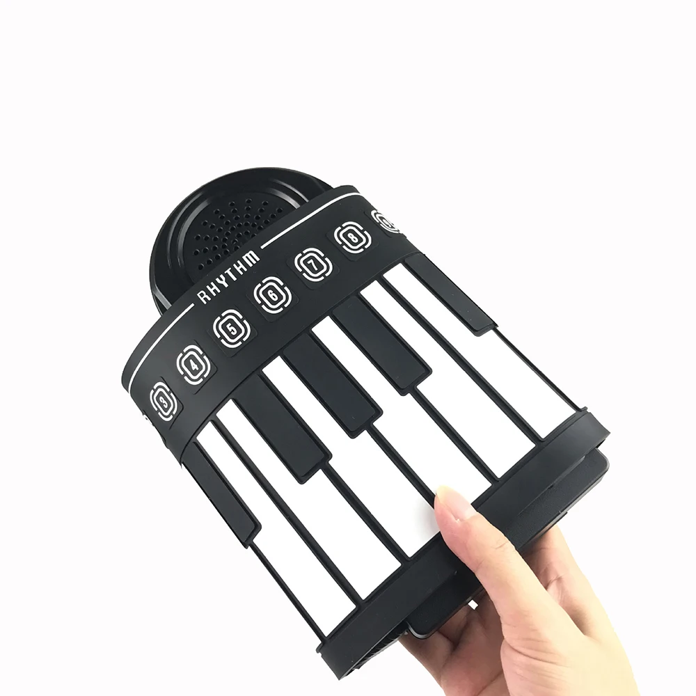 Portable Roll Up Piano 49 keys Flexible Convenient Foldable MIDI Digital Keyboard USB Children Show Travel Trip Music Growth Fun