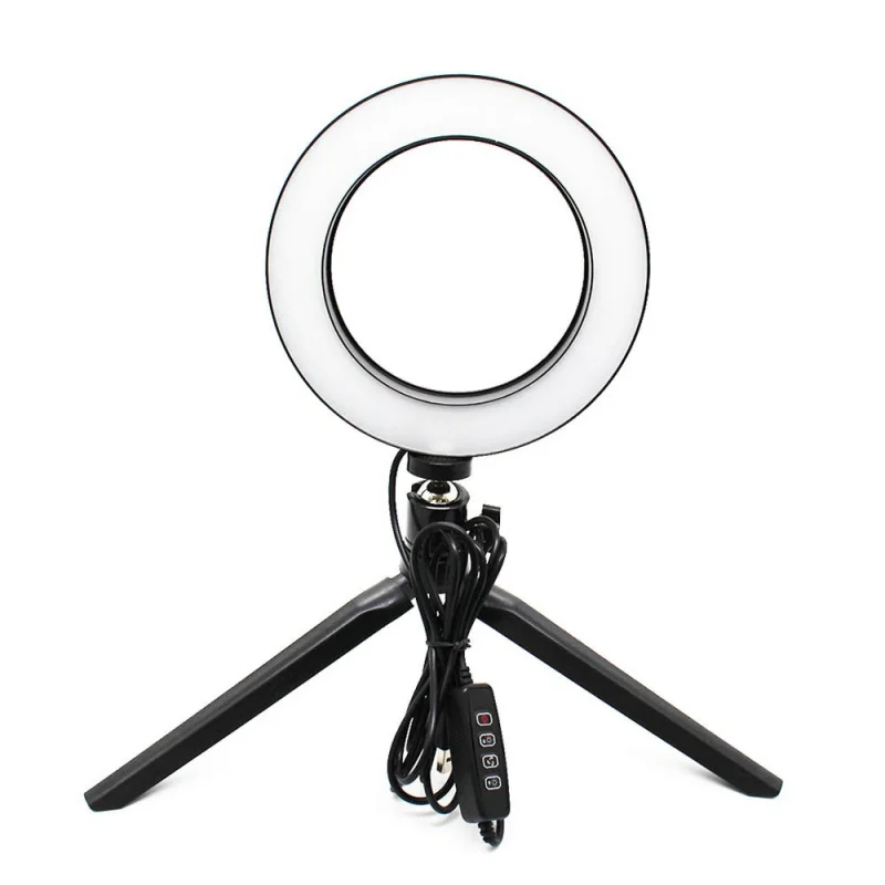 

Ring Light Led Table Illuminator Small Tripod 6 Inch 16cm