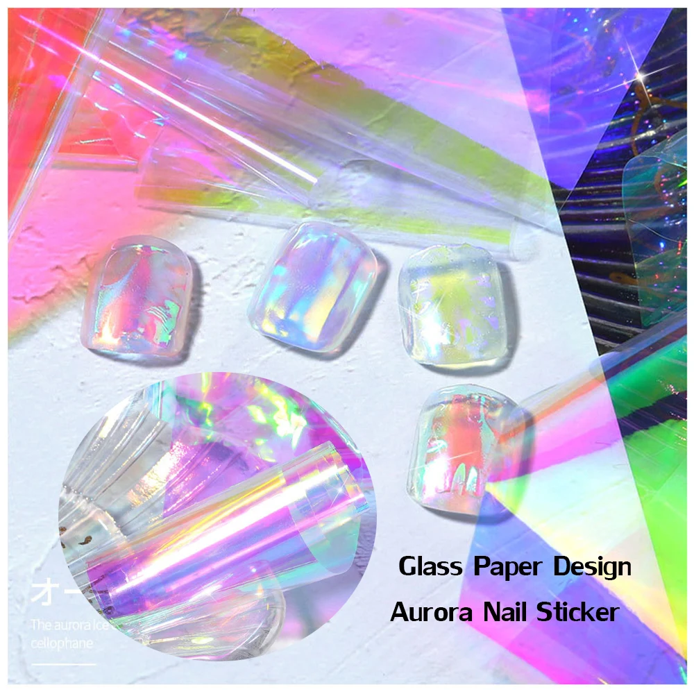 

Hot Colorful Manicure Shine Nail Art Decoration Fashion Nail Sticker Aurora Color