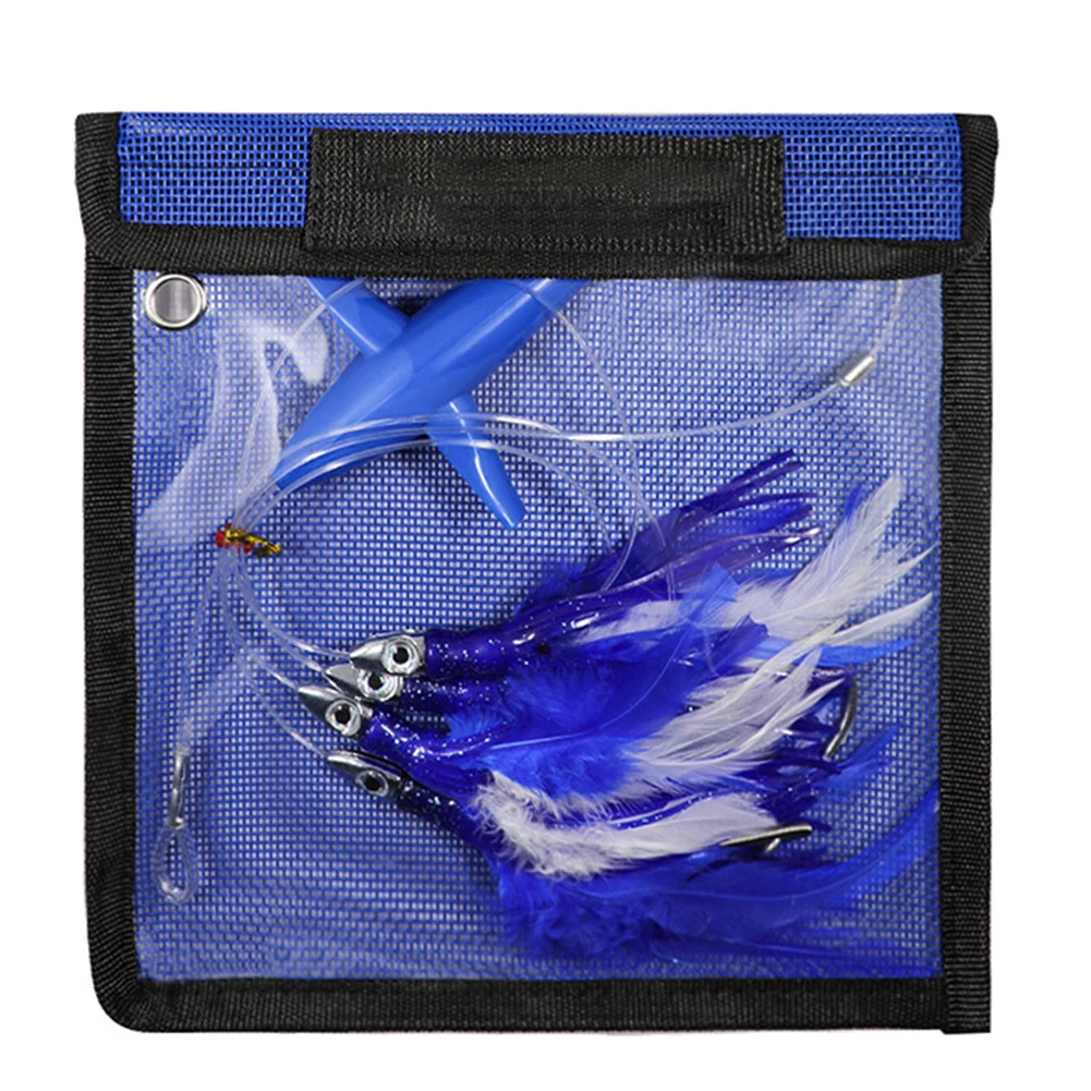 

Jigs Fish Lure Assorted Colors Feather Trolling Skirt For Big Game Fishing Tuna Lure With Bird Teaser Feather Chain