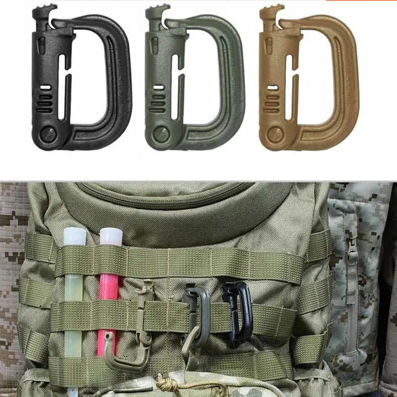 

Molle Tactical Backpack EDC Shackle Snap D-Ring Clip KeyRing Backpack Accessories