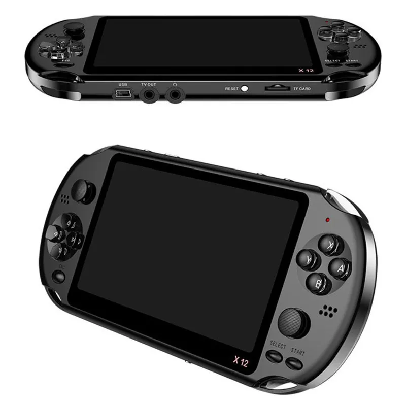 

X12 1000+Video Games Handheld Game Console for PSP Retro Dual Rocker Joystick 5.1 inch Screen TV Game Player for SFC/GBA/NES/Bin