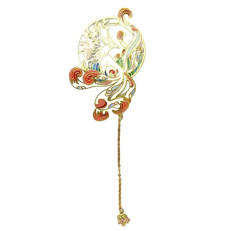 

Metal Bookmarks for Women, Kitsune Bookmark Fox Cool Golden Book Marker, Reading Book Lovers Gift for Readers