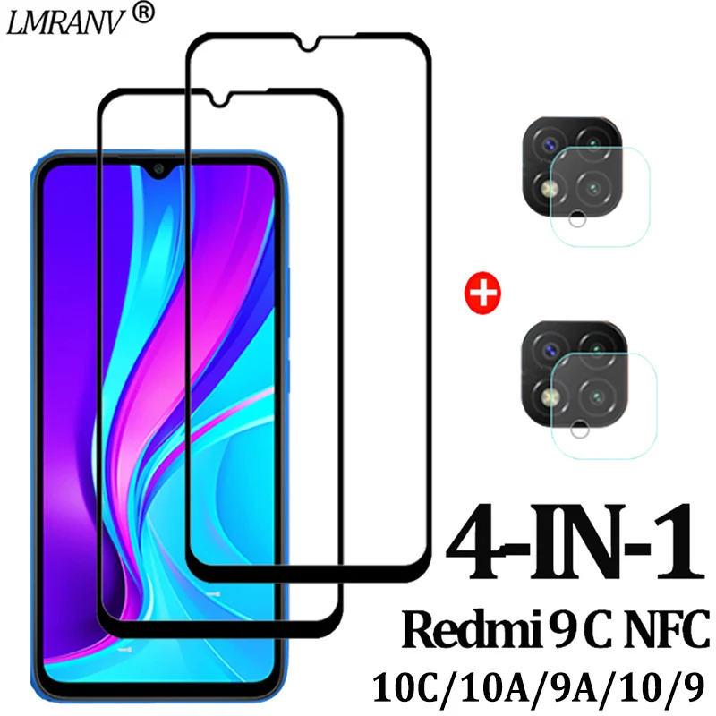 Redmi-9C-NFC Glass Camera Protector Redmi 10C 9 C Tempered Glass Redmi note 11 10 pro 10A Screen Protectors for Xiaomi 10C Film