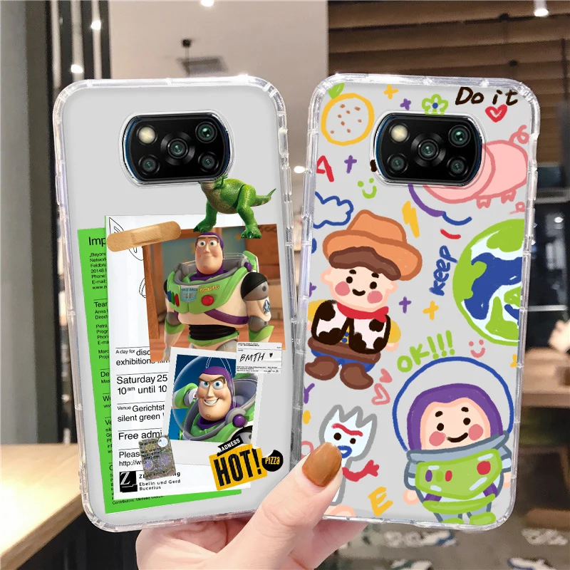 

Disney Toy Story Poster Phone Case For Xiaomi Mi Poco X4 X3 NFC F4 F3 GT M4 M3 M2 X2 F2 Pro C3 C40 C3 5G Transparent Cover