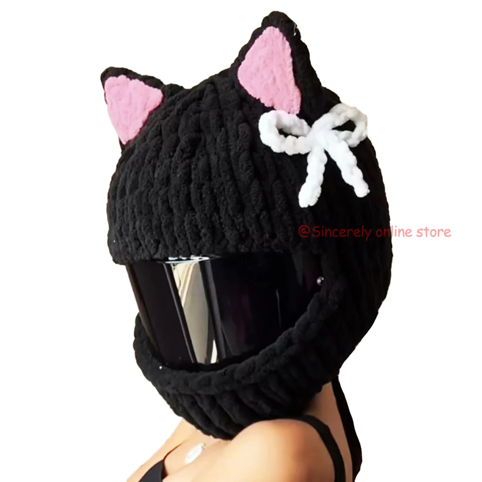 Новый универсальный плюшевый чехол для мотоциклетного шлема с животными для полного кролика, плюшевые чехлы для шлема для рождественских подарков, мотоциклетный стиль анастасия павловна филиппова плюшевые сказки