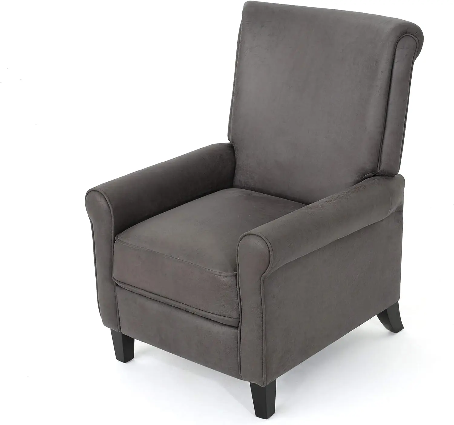 

Traditional Microfiber Recliner, Slate / Dark Brown