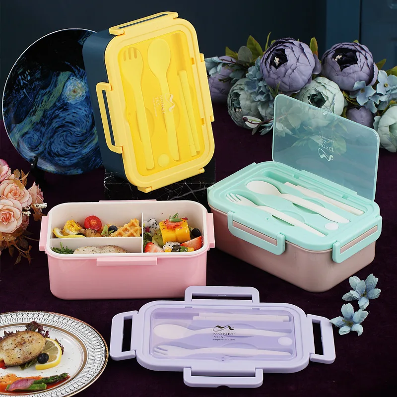 

New Plastic Bento Box Outdoor Lunch Multi-layer Insulation Microwave Lunch Box Sushi Adult Children Picnic Tableware Box