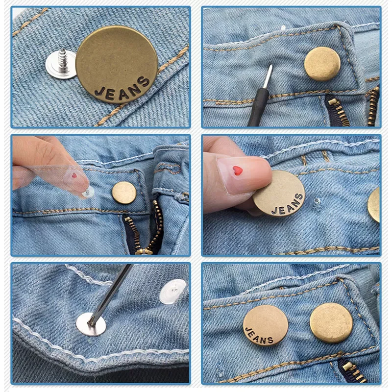 

Metal Buttons Snaps Screwdriver For Clothes Jeans Retro Free Sewing Adjustable Detachable Reusable Decoration Sewing Tools