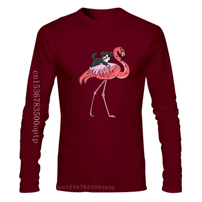 

FASHION Funny Bernese Mountain Dog Riding Flamingo Men T Shirts 100% Cotton Short Sleeve Tees Cartoon AnimeT-Shirts