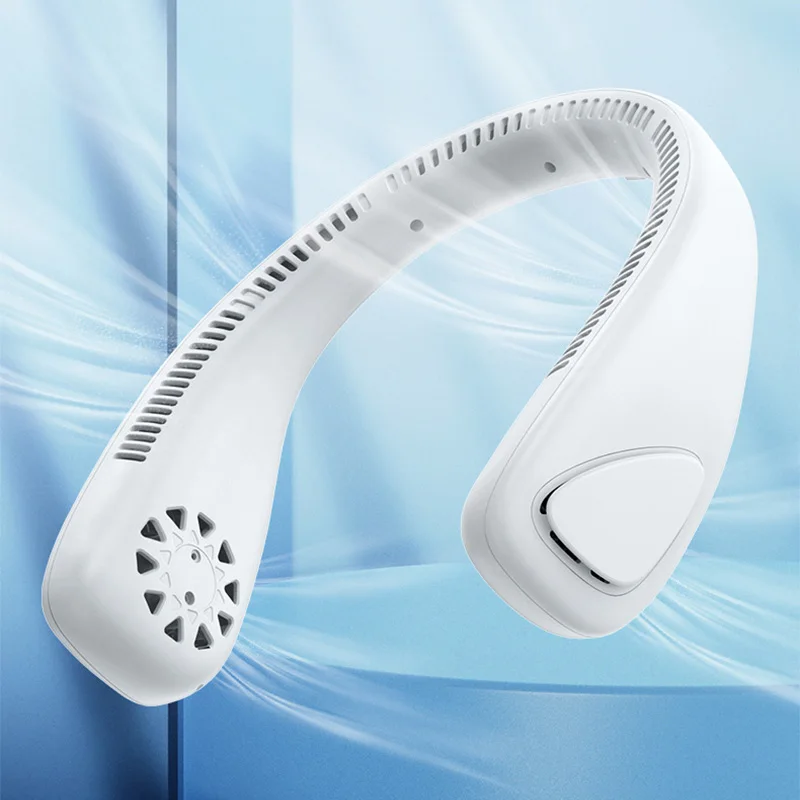 

вентилятор,вентилятор на шею,Бесшумный портативный вентилятор, для занятий спортом, работы без лопасти, мини-вентилятор с длительным сроком службы батареи, перезаряжаемый шейный вентилятор охлаждения для дома