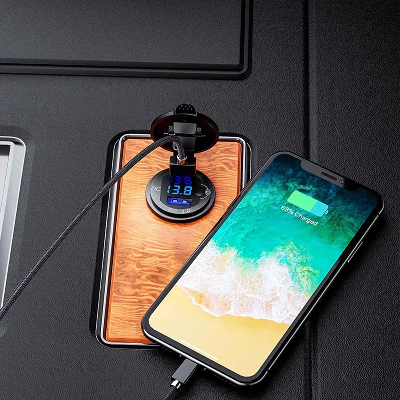 2 шт. автомобильное зарядное устройство с двумя USB-портами 3 0 в