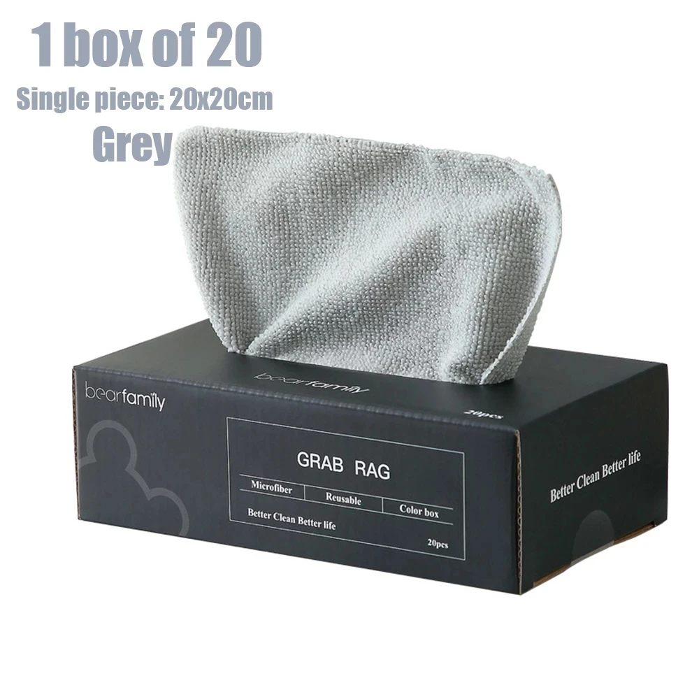 

Extractive Type 1 Box of 20 Disposable Rags Kitchen Microfiber Absorbent Oil Lazy Rags Dish Cloth Cleaning Towel Scouring Pad
