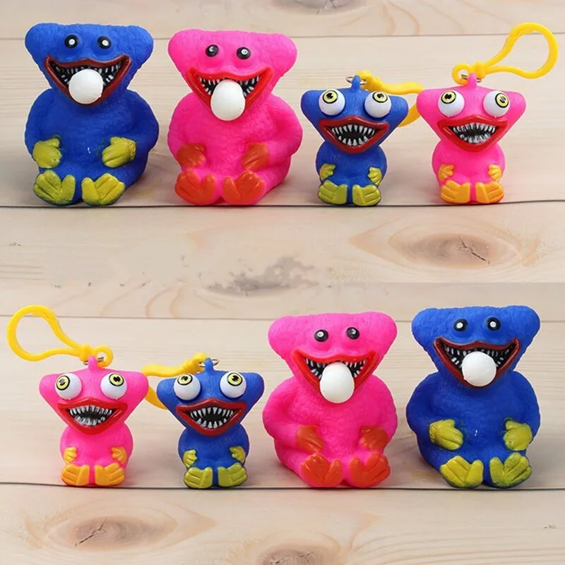 

Poppy kawaii cartoon cute wuggy keychain anti-stress relief finger bubble soft squeeze toy decorative toy gift for kids