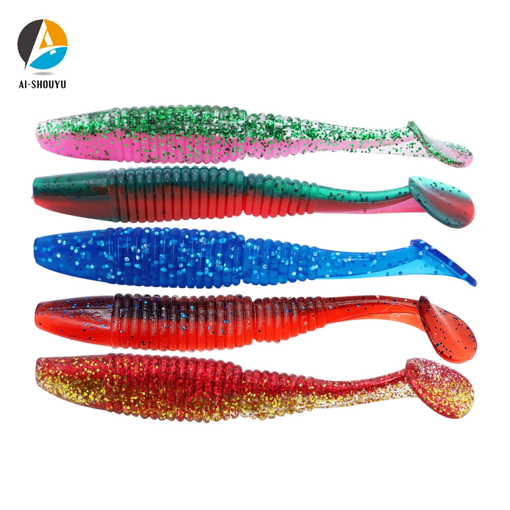 

AI-SHOUOU New Soft Fishing Lure 110mm 9g Worm Swimbaits Artificial Bait Silicone Fish Bait Bass Lure Pike Tackle