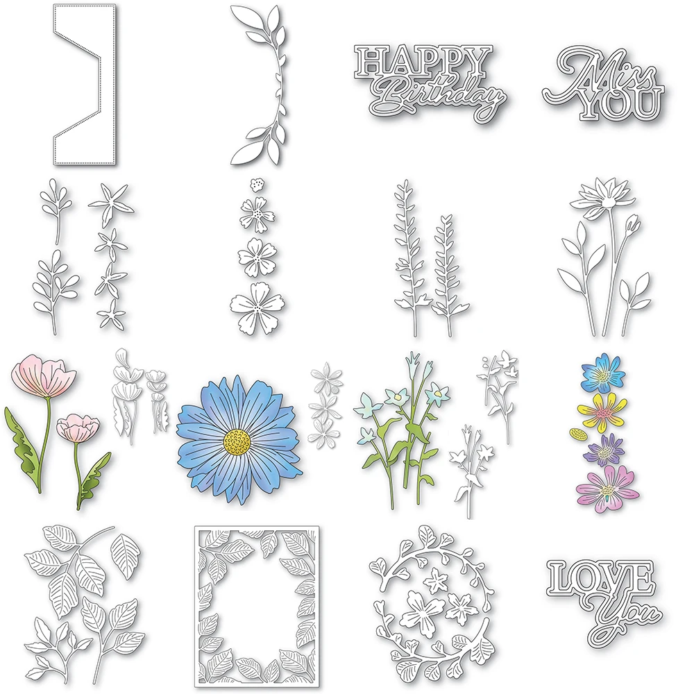 

New Arrival Flower Digital Metal Cutting Die For Diy Dies Scrapbooking Paper Card Album Decorating Handmade Hand Account Craft