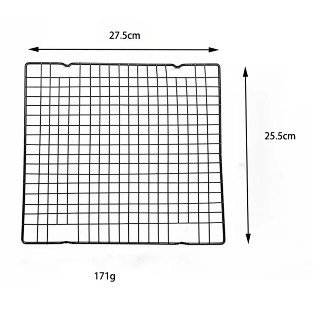 

Accessories Cake Cooling Rack Kitchen Non Stick Pure Metal Saving Time Biscuit Dish Tray Black For Baking Roasting