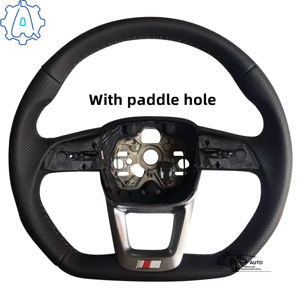 

Полностью Кожаный Перфорированный руль с плоским дном для Audi Q3 F3