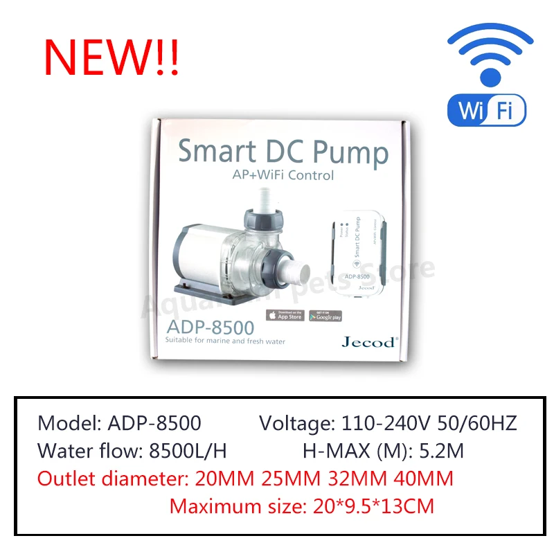 2022 НОВЫЙ аквариумный водяной насос серии Jebao ADP AP + WIFI SMART DC PUMP Возвратный для