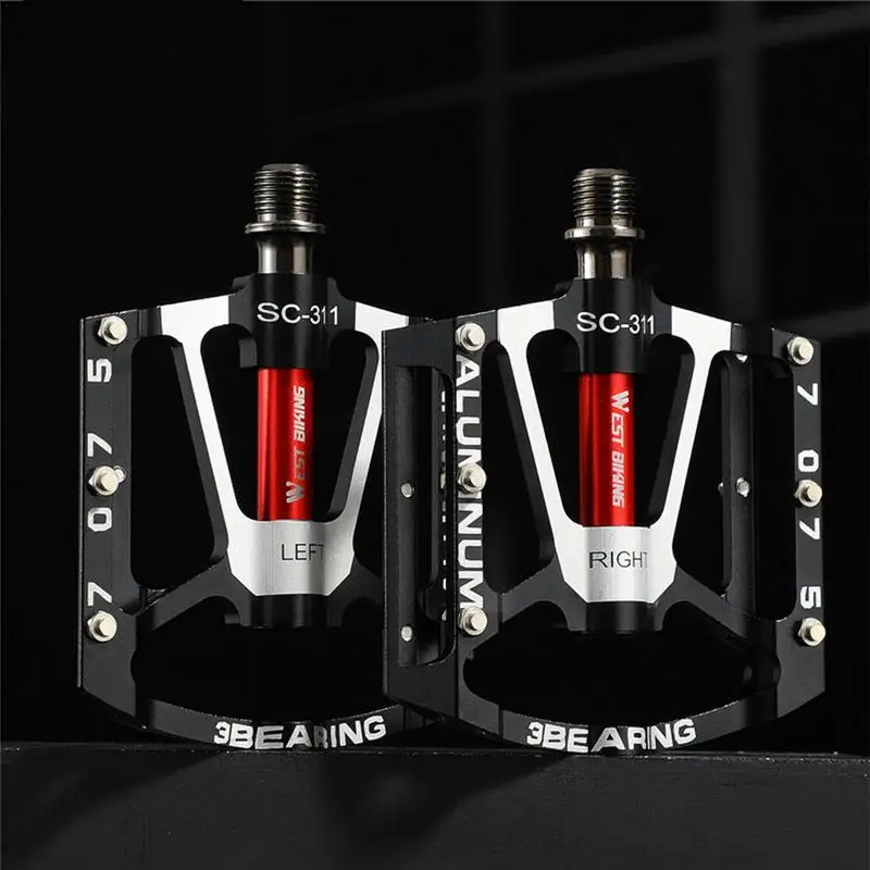 

Велосипедные педали из алюминиевого сплава, педали для горного велосипеда, 9/16 совместимые нескользящие легкие и прочные, подходят для боль...