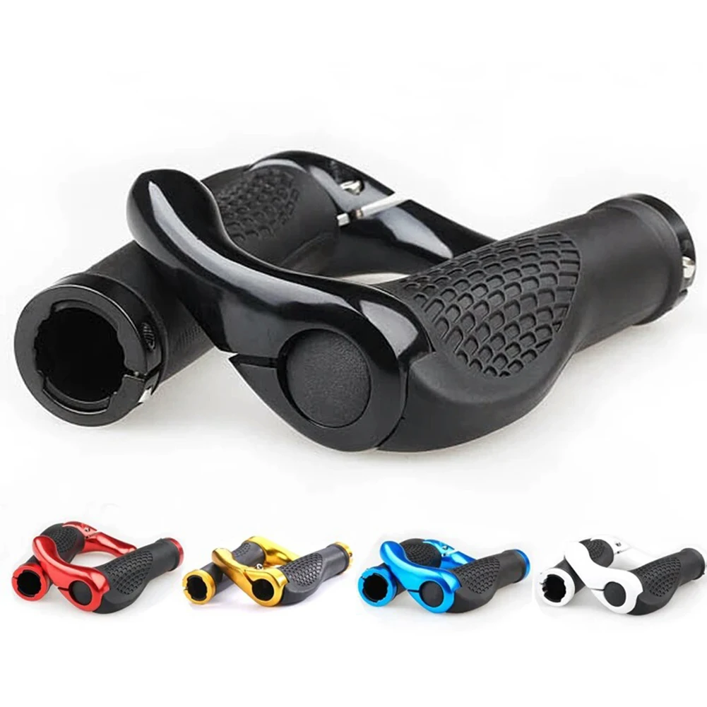 

1 Pair MTB Mountain Bike Ergonomic Handlebar Rubber Grips MTB Cycling Lock-On Ends Anti-slip Shock Absorption Cycling Parts