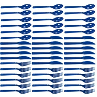dis posable dinnerware set plastics tableware 16 set includes knives spoons forks for dinner party bridal shower birthday