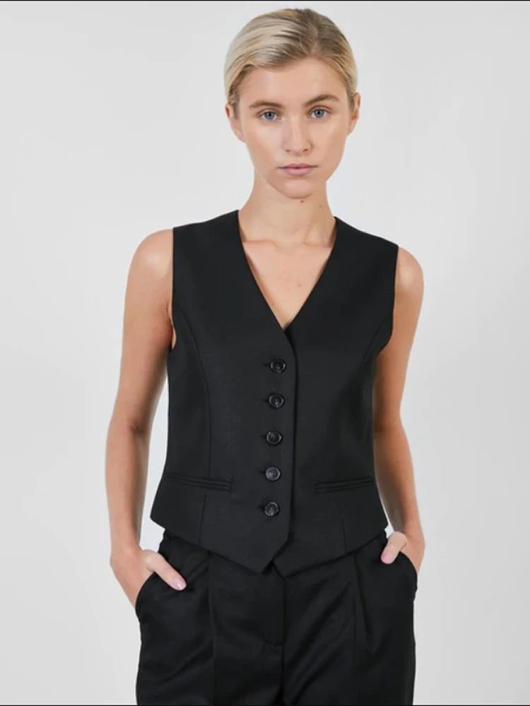 

Women's Suit Vest Formal Sleeveless Jacket Casual Business Office Party Versatile V-Neck Coat