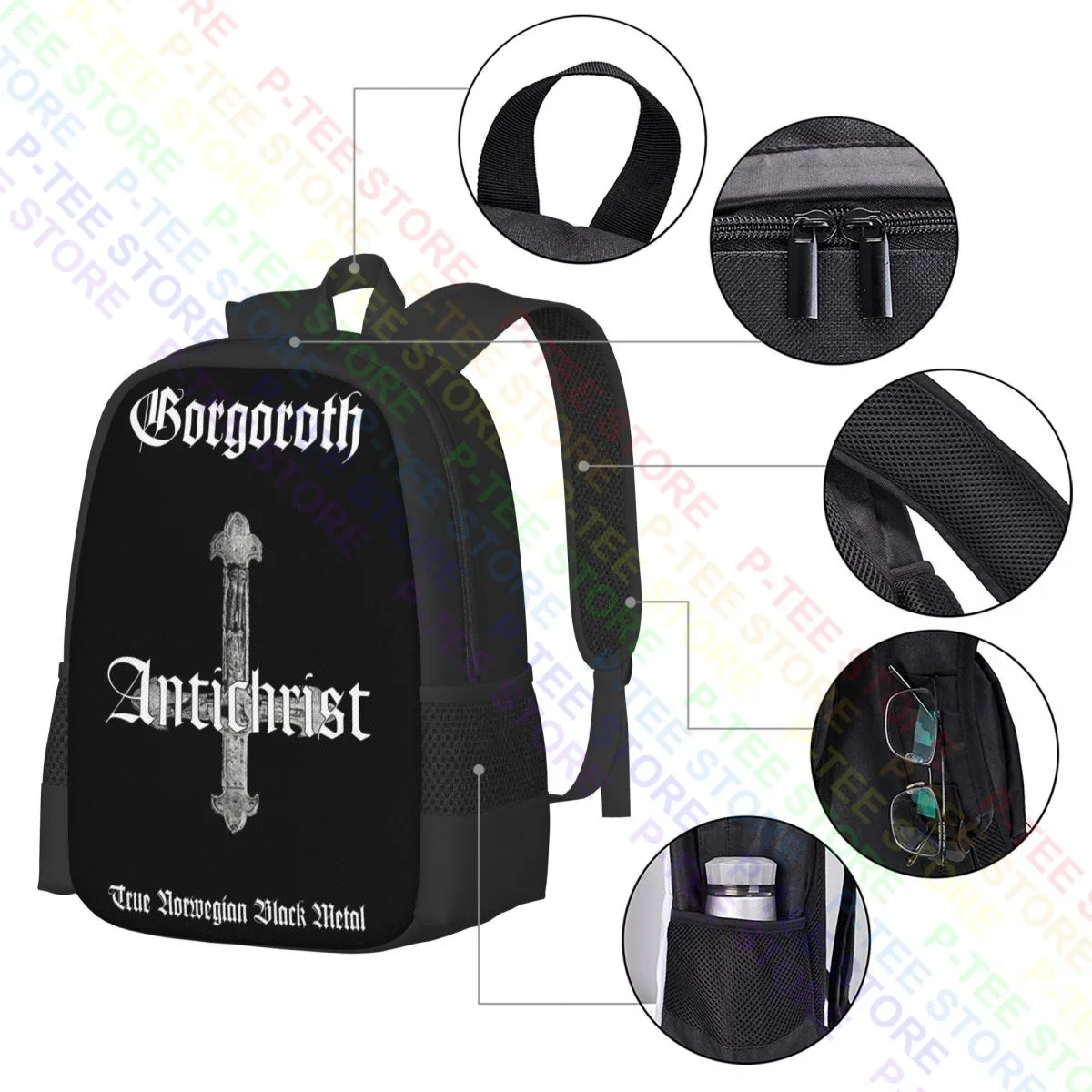 Рюкзак Gorgoroth Antichrist Darkthrone Satyricon Mayhem P-720 большая вместительная сумка для гимнаста