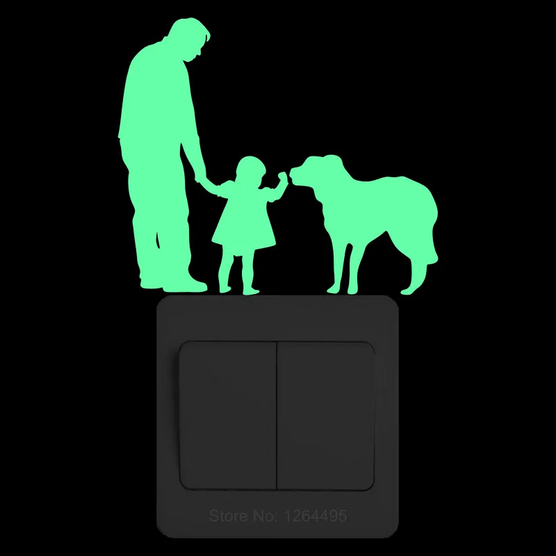 Наклейка на стену с изображением отца и ребенка сделай сам |