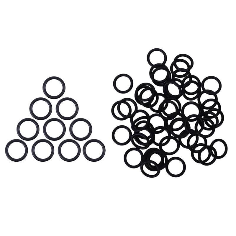 

50 X Nitrile Rubber O Ring Black 11 Mm X 15 Mm X 2 Mm & 10X Pipe Tube Hose Connector O Ring Gasket Washer 18X13X2.5Mm