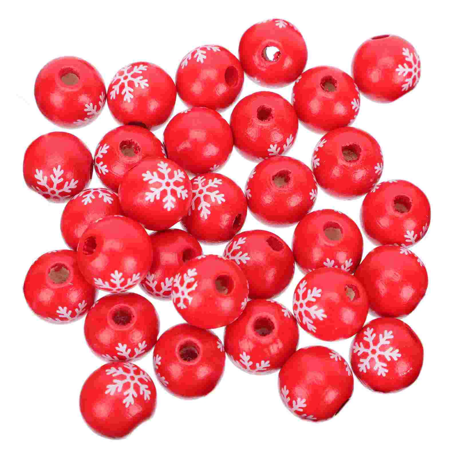 

Beads Christmas Diy Bead Wooden Accessory Wood Jewelry Natural Charm Spacer Polished Decorative Round Craft Xmas Rustic Loose