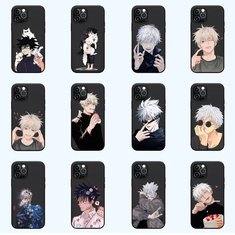 

Jujutsu Kaisen Satoru Gojo Anime Phone Case For iPhone 13 12 11 mini pro XS MAX 8 7 6 6S Plus X SE 2020 XR