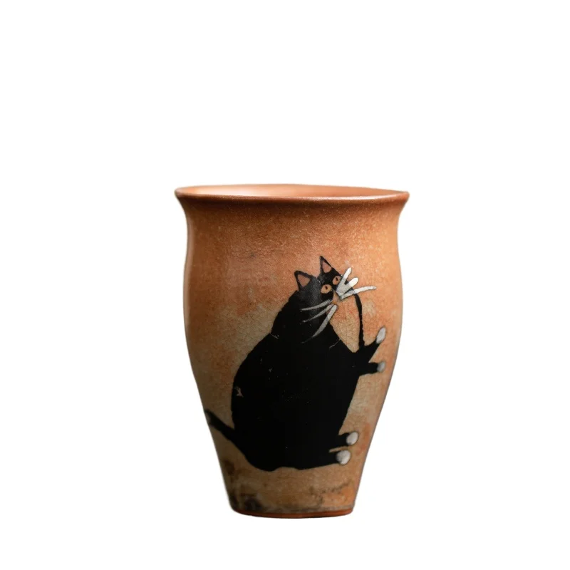 

50 Мл Японская Керамическая Чашка Для Чая В Стиле Ретро, ​​ручная Работа Zhiye Cat, Маленькая Чашка Для Чая Master