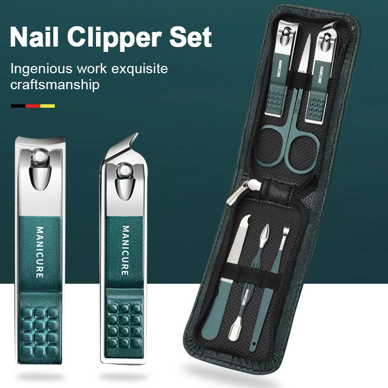

New 6 Pcs Portable Luxury Manicure Sets Imported Household Special Pedicure Tools Personal Care Tools Eyebrow Scissors