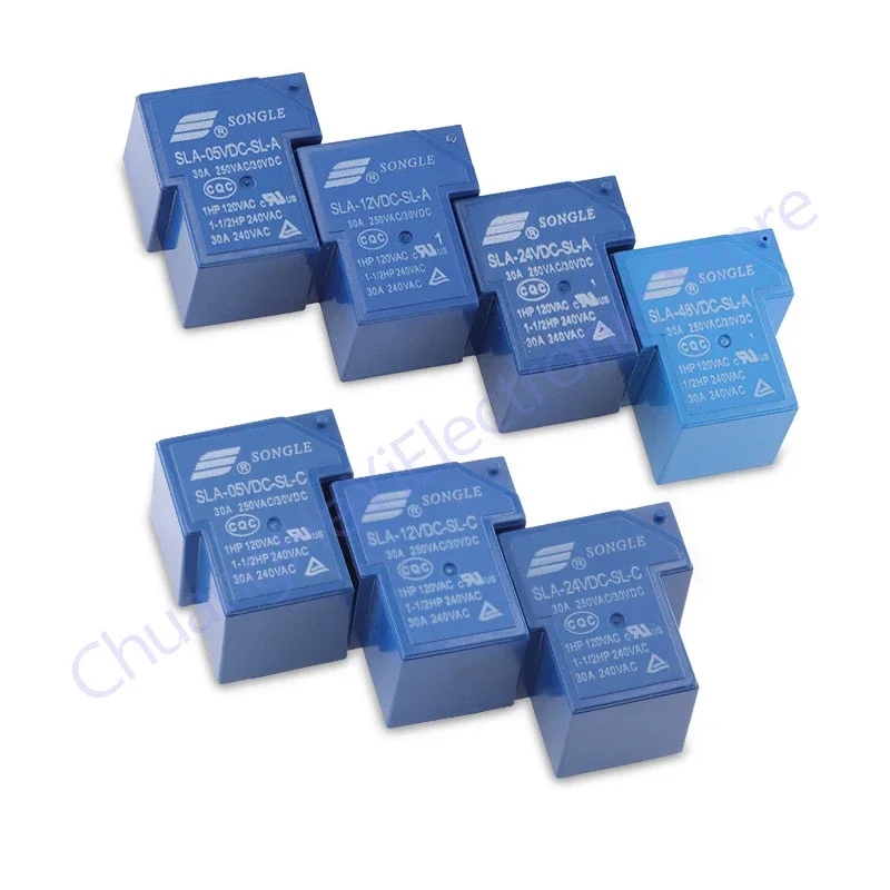 

10PCS T90 реле Songle 09 12V 24VDC 48VC-SL-A-C 4/5/6 Pin 30A