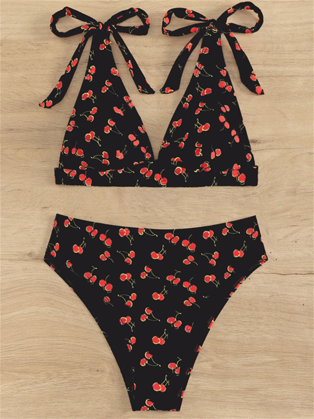 Женский купальник с V-образным вырезом и эффектом пуш-ап