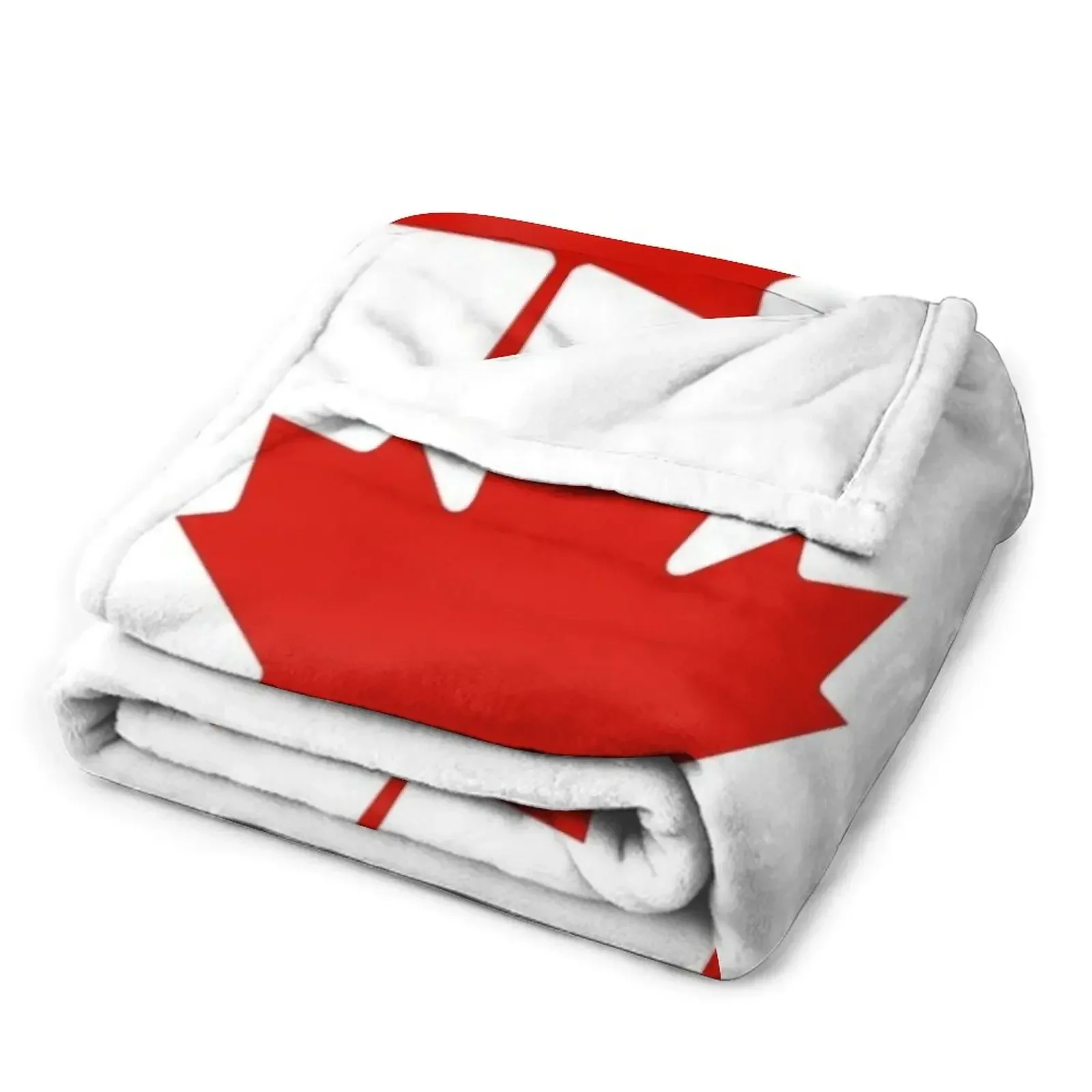 Плед с флагом Канады красивое мягкое покрывало для кровати в клетку
