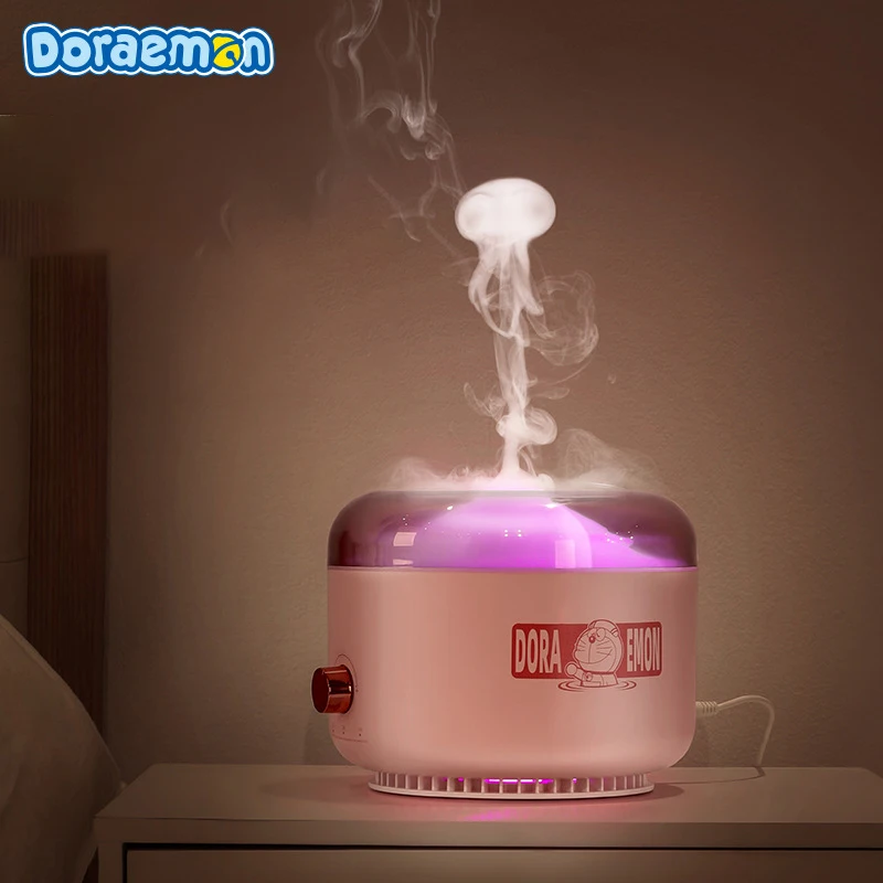 

1.3L мультяшный милый Дораэмон Медуза Кольцо для дыма большая емкость Настольный милый увлажнитель для ароматерапии семь цветов окружающий свет