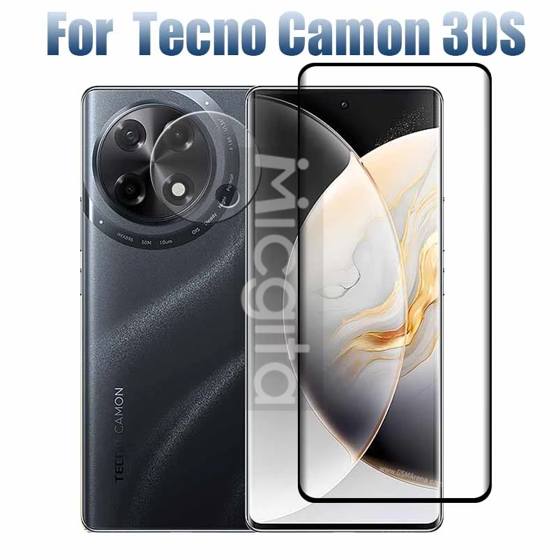 Новая защитная пленка для экрана Tecno Camon 30S 9D изогнутая стеклянная против царапин