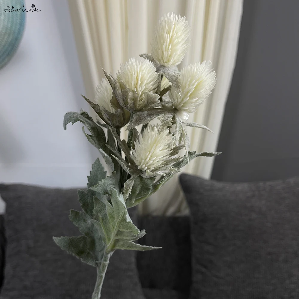 

SunMade, Флокированный синеголовник Eryngium, искусственный цветок