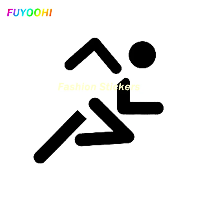 

FUYOOHI Exterior/Protection Fashion Stickers Personality Interesting Running Triathlon Runner Silhouette Sunscreen Car Sticker