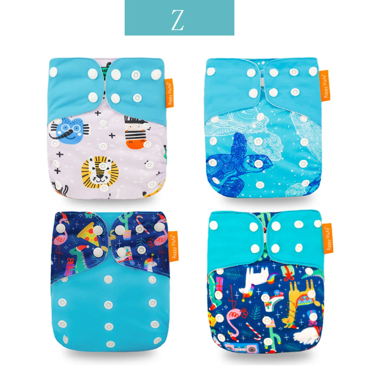 

4pcs/set Washable Eco-friendly Baby Cloth Diaper Ecological Adjustable Nappy Reusable Diaper Fit 0-2year 3-15kg Diapers Panties